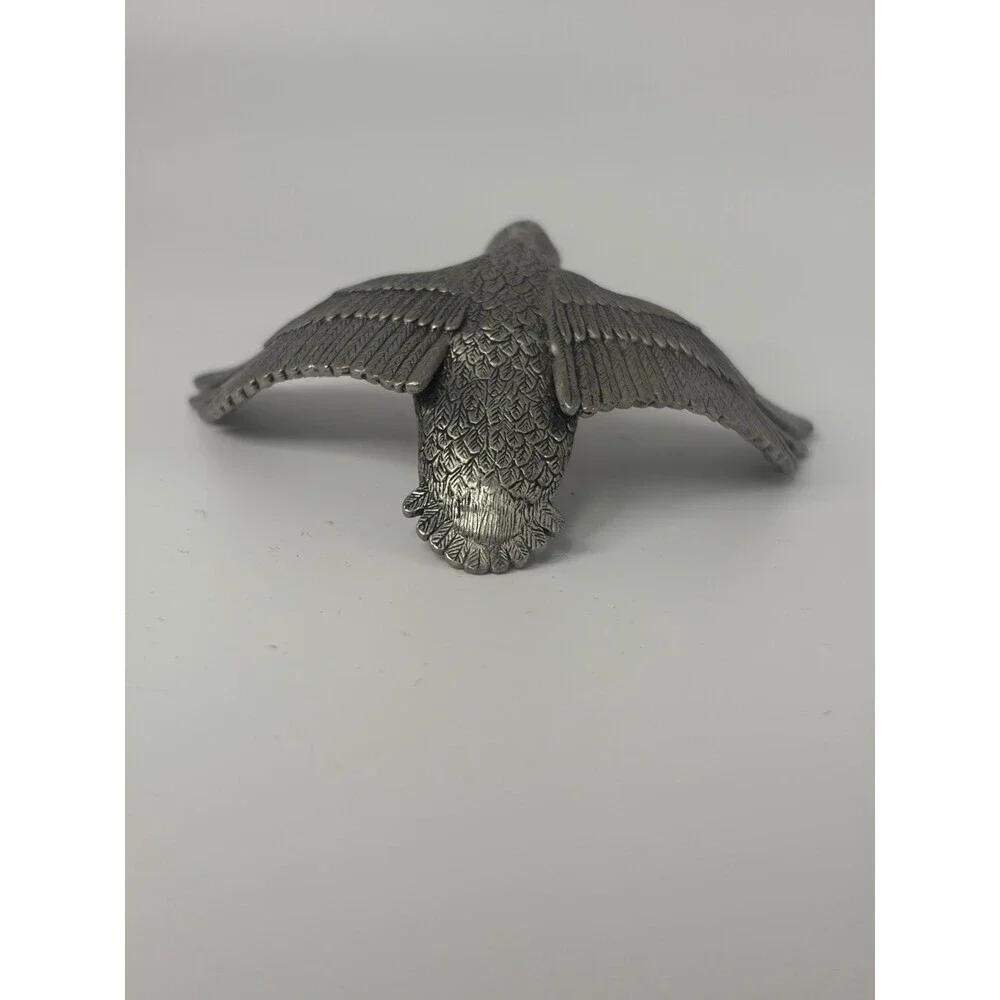 Flying Mallard Duck Pewter Vintage Metal 3”x2.5”x1”